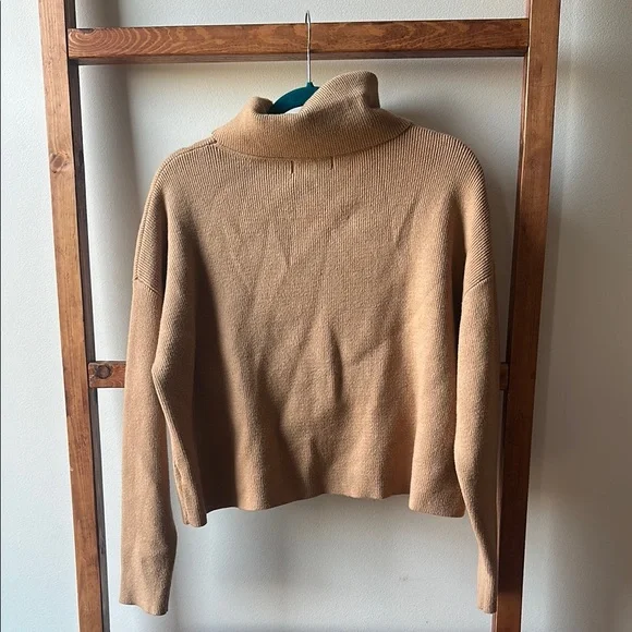 Lulus “Lets Cuddle Tan Cowel Neck Sweater” - Picture 6 of 8